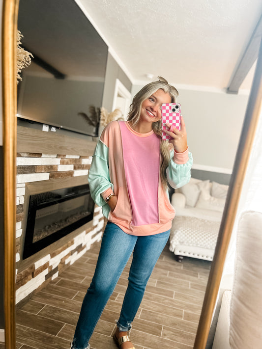 Sherbet Bliss Pullover Top