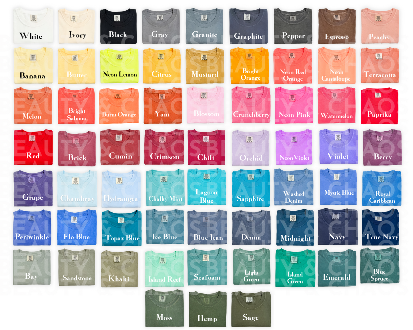 Custom Cursive Puff Comfort Colors Tee - Adult & Youth