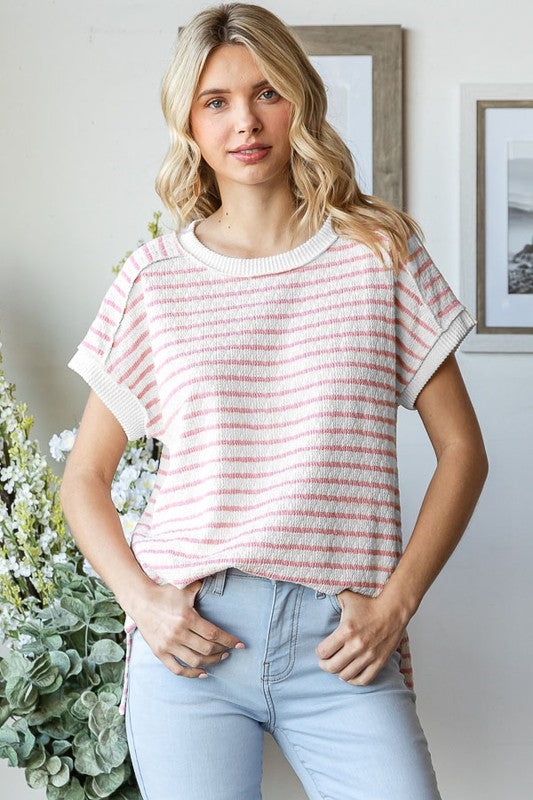 Between The Lines Textured Top