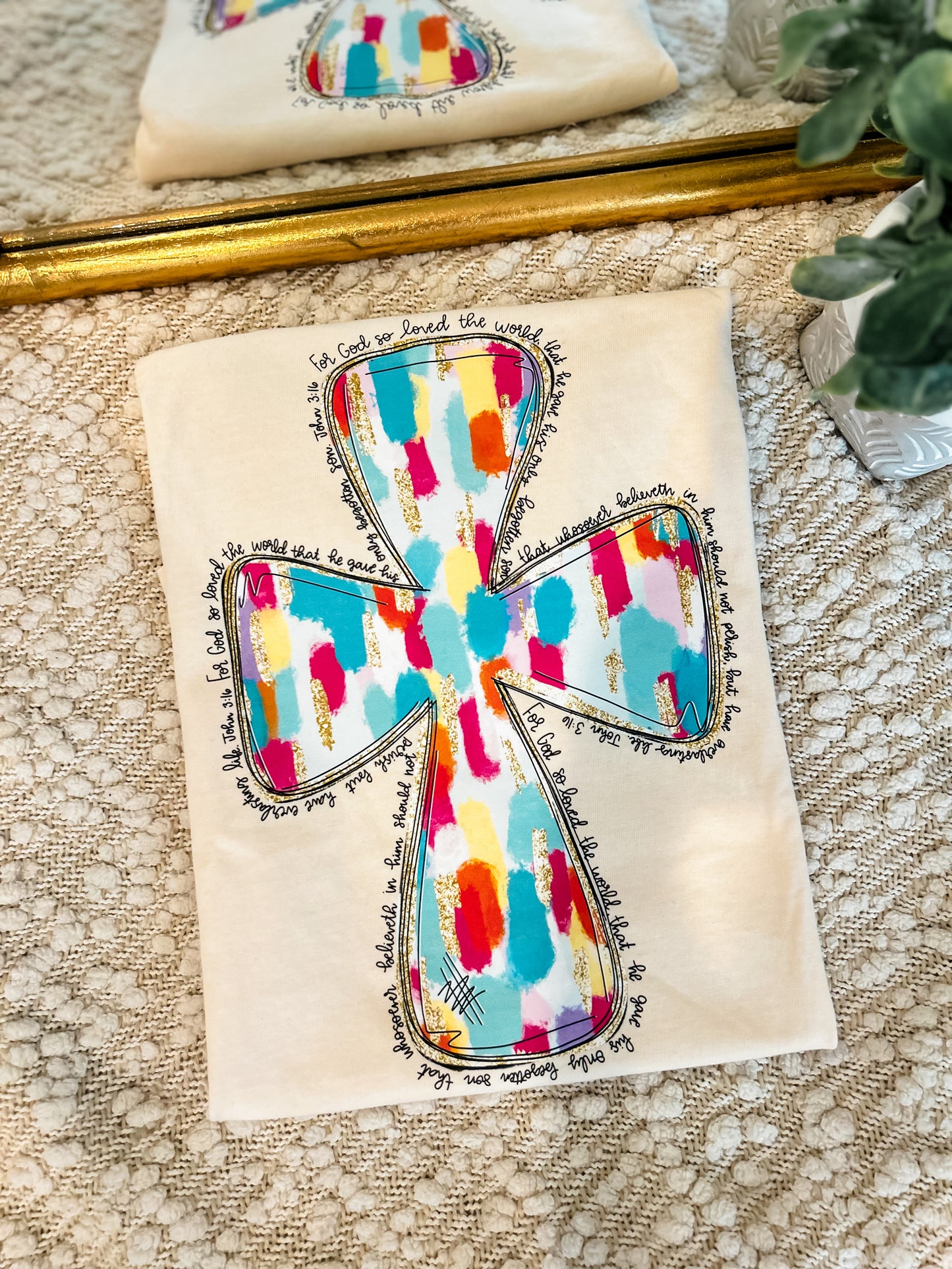 John 3:16 Paint Cross Tee