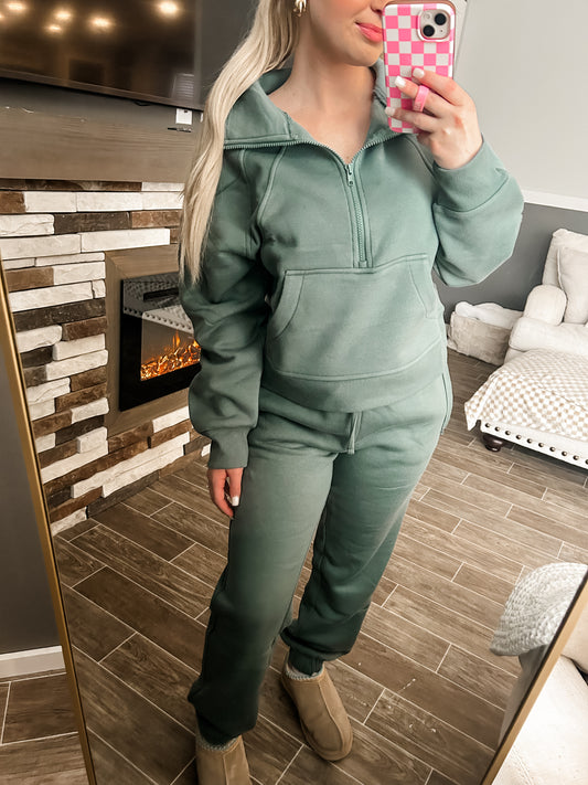 Scuba/Jogger Set - Jade