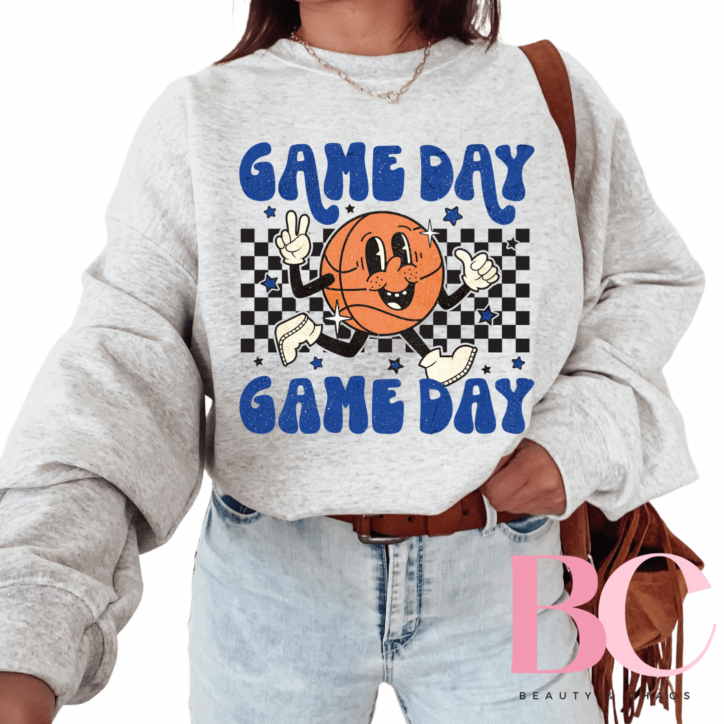 Checkered Blue Game Day Tee/Sweatshirt