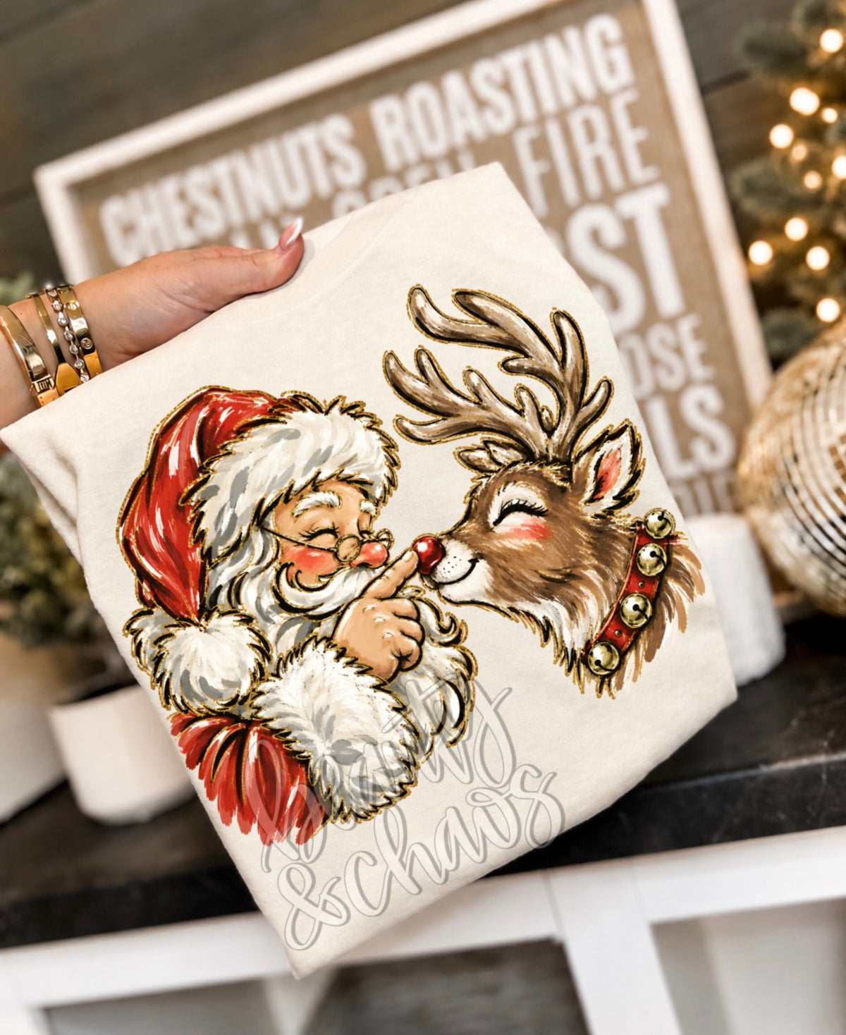 Santa + Rudolph