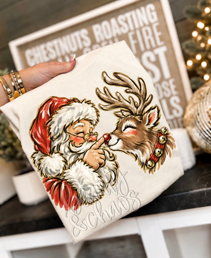 Santa + Rudolph