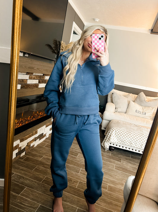 Scuba/Jogger Set - Dusty Blue
