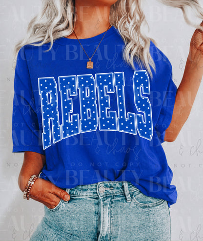 Blue Block Polka Dot Rebels