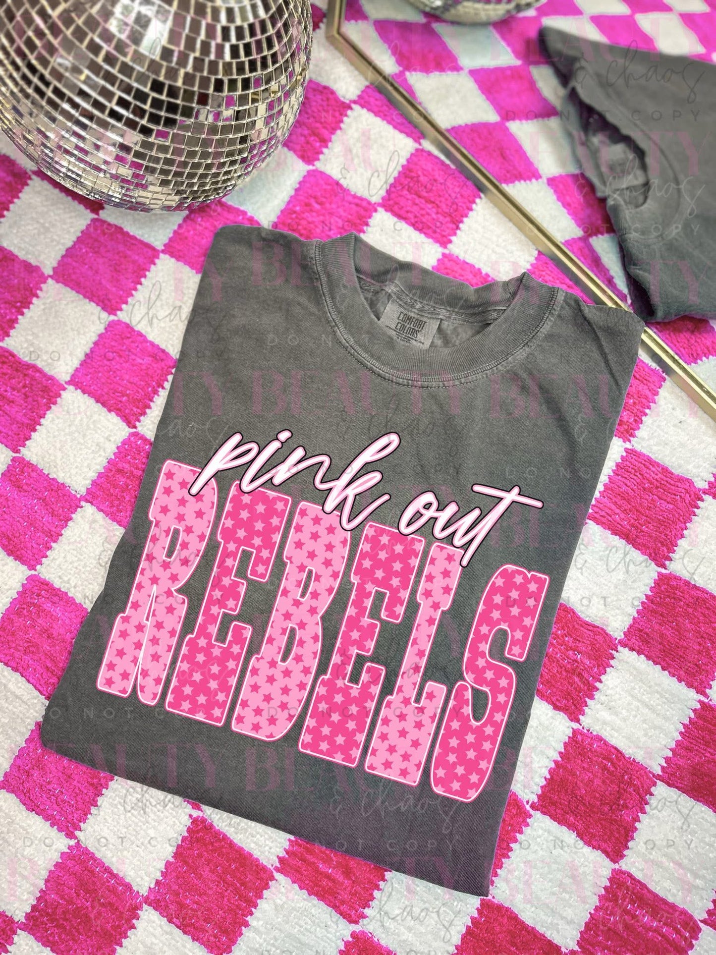 Pink Rebels Stars (Any Mascot!)