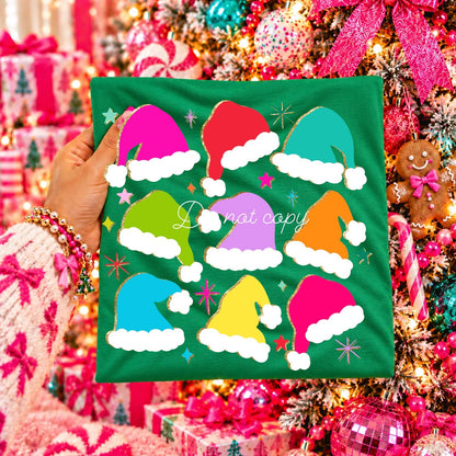 Glitter Santa Hats