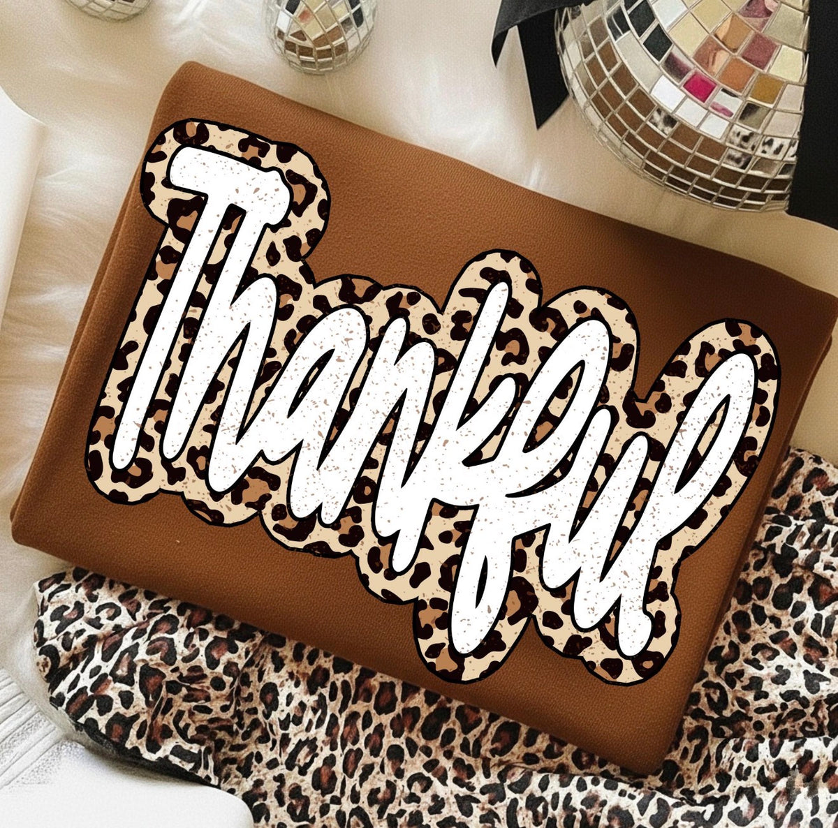 Leopard Outline Thankful