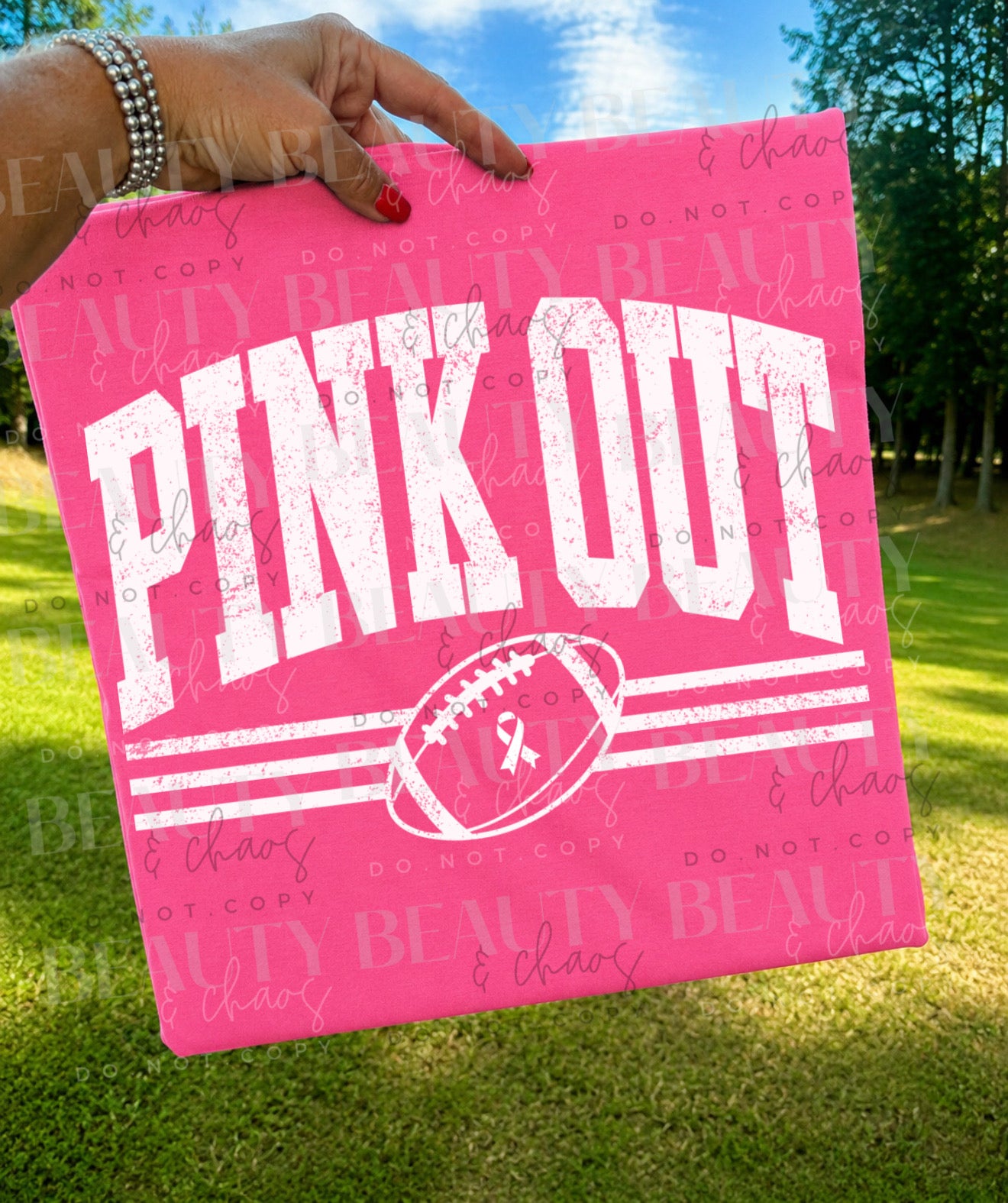White Lines Pink Out Football