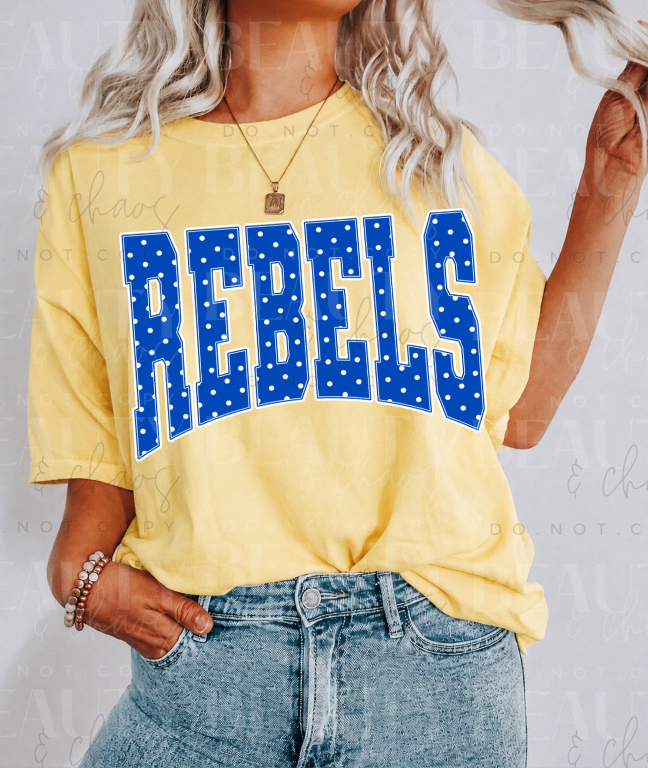 Blue Block Polka Dot Rebels