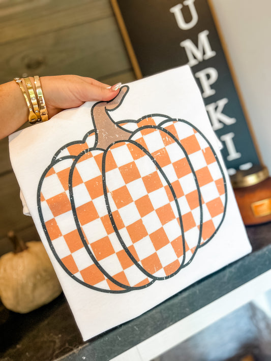 Checkered Pumpkin Tee