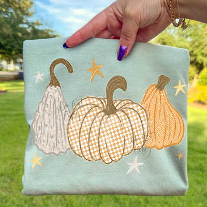 Three Pumpkins & Stars