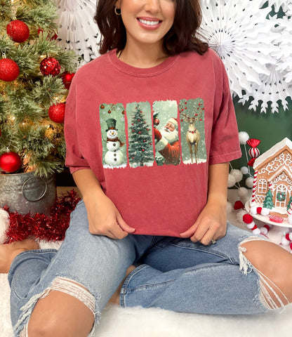 Green Vintage Christmas Tee