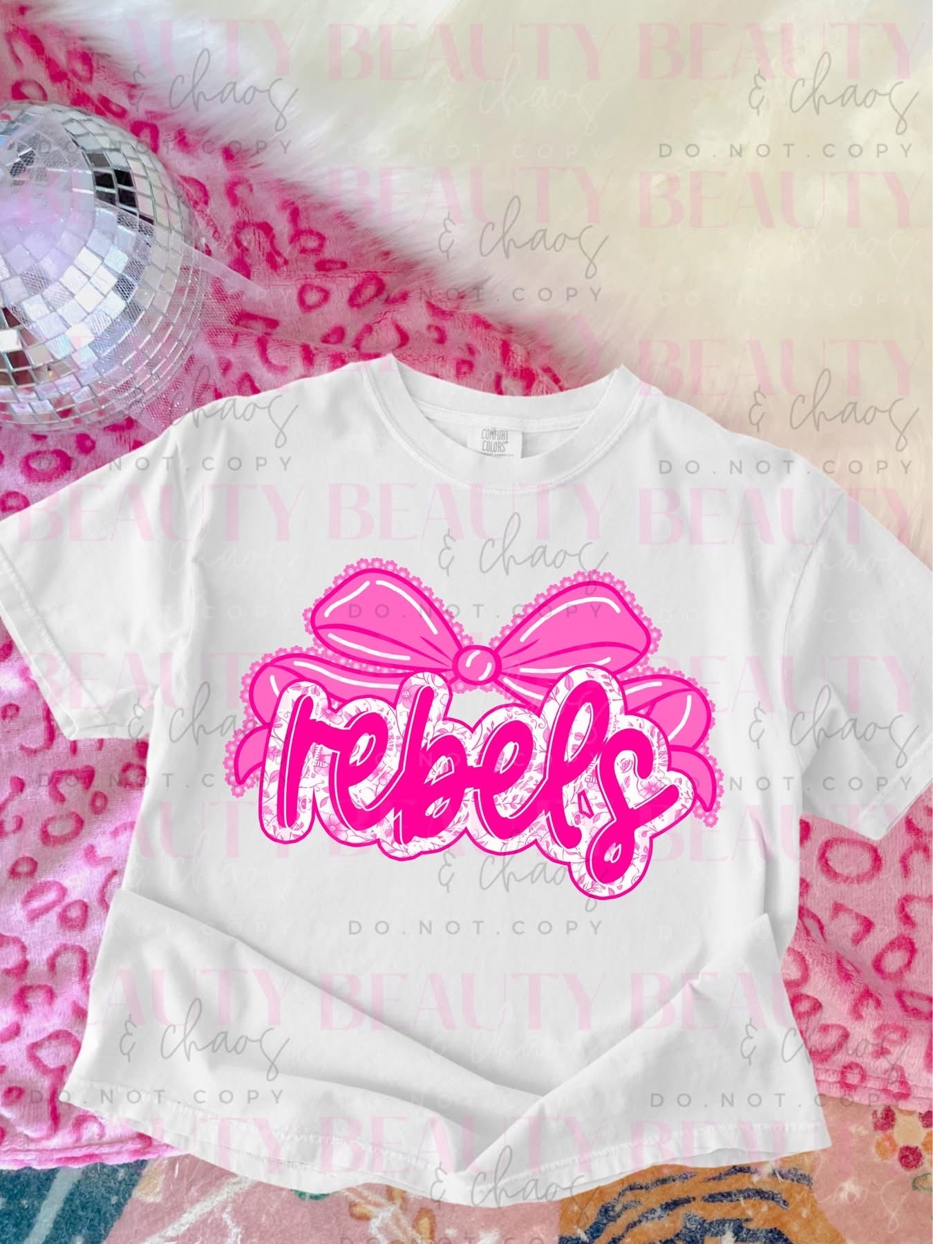 Rebels Pink Bow (Any Mascot!)