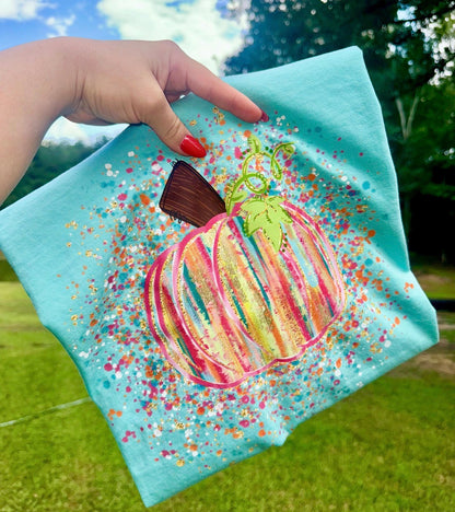 Colorful Paint Pumpkin