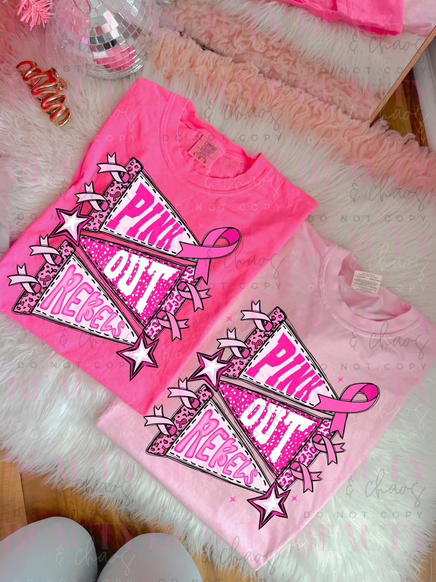 Pink Out Flags Rebels (Any Mascot!)