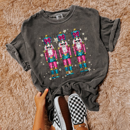 Faux Glitter Nutcrackers Tee