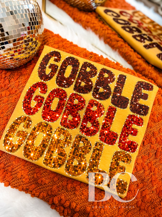 Gobble x 3 Faux Sparkle Tee