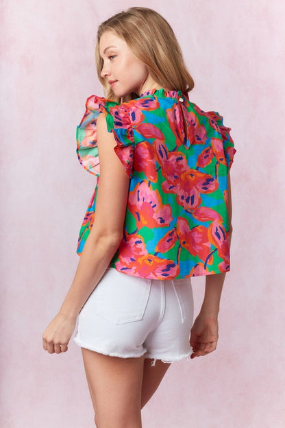 In Paradise Ruffle Sleeve Top