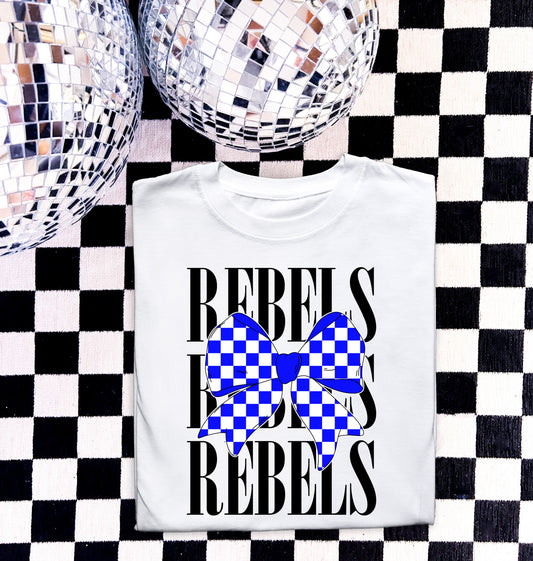 Custom Checkered Bow Tee/Sweatshirt