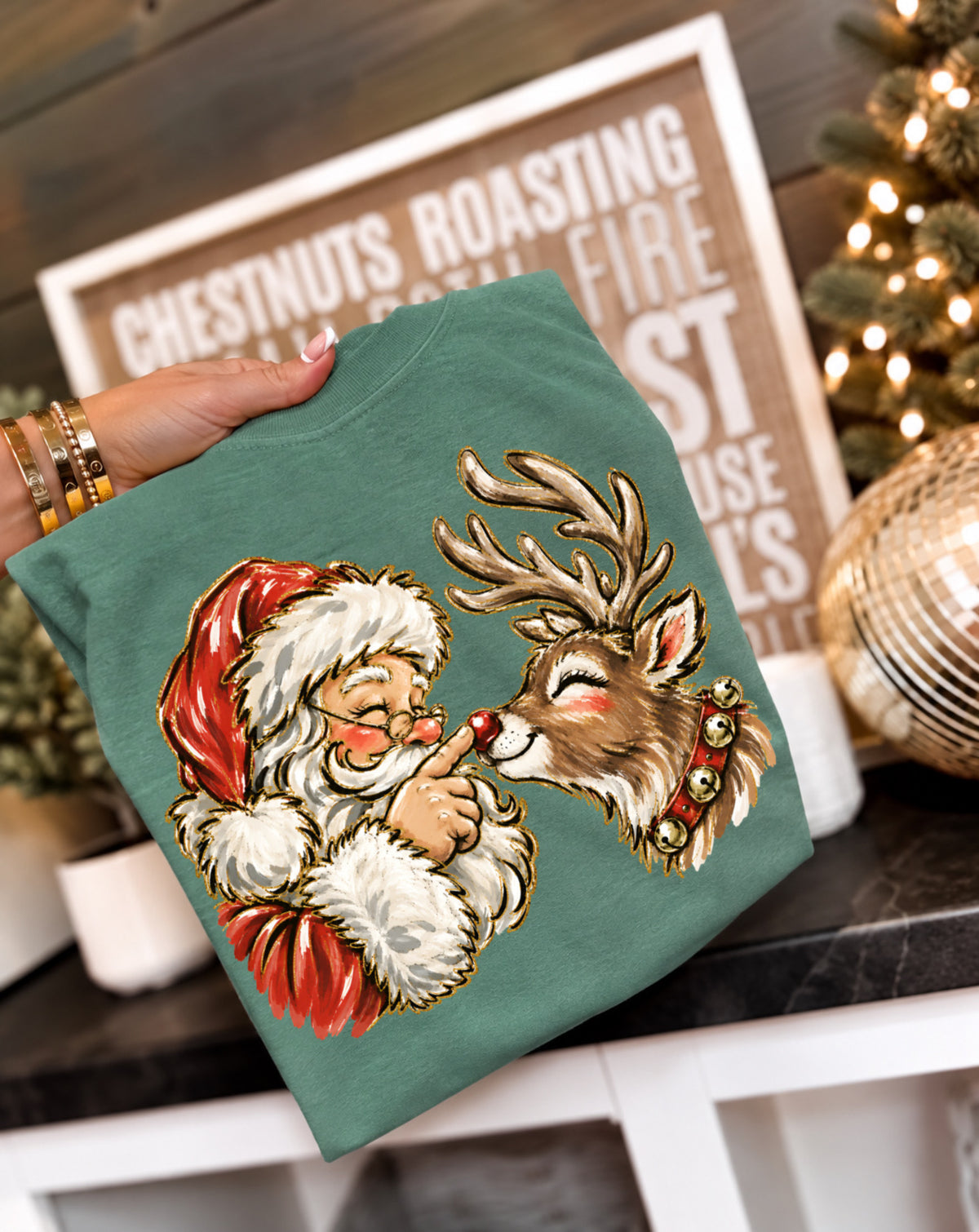 Santa + Rudolph