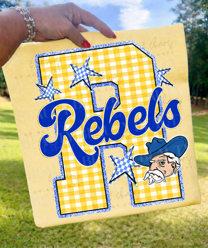 Gold Gingham Rebel Man