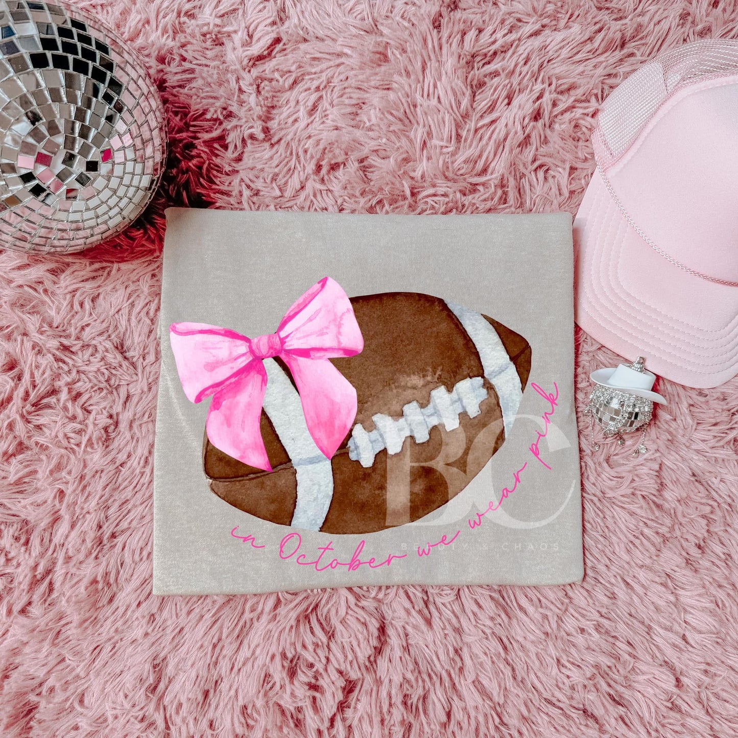 Pink Bow Football