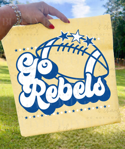 Retro Go Rebels Football