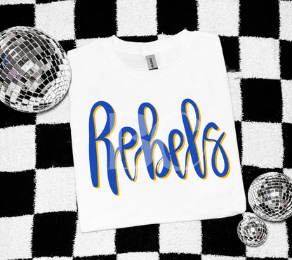 Cursive Blue Rebels