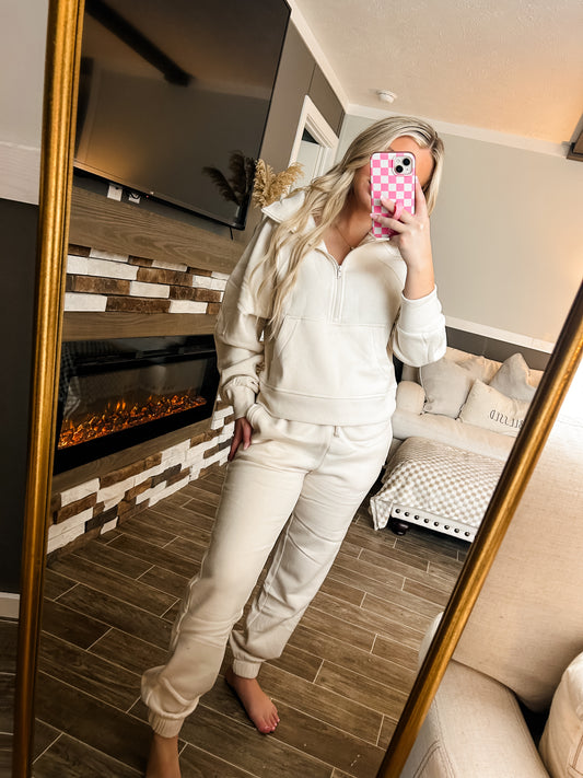 Scuba/Jogger Set - Sand Beige