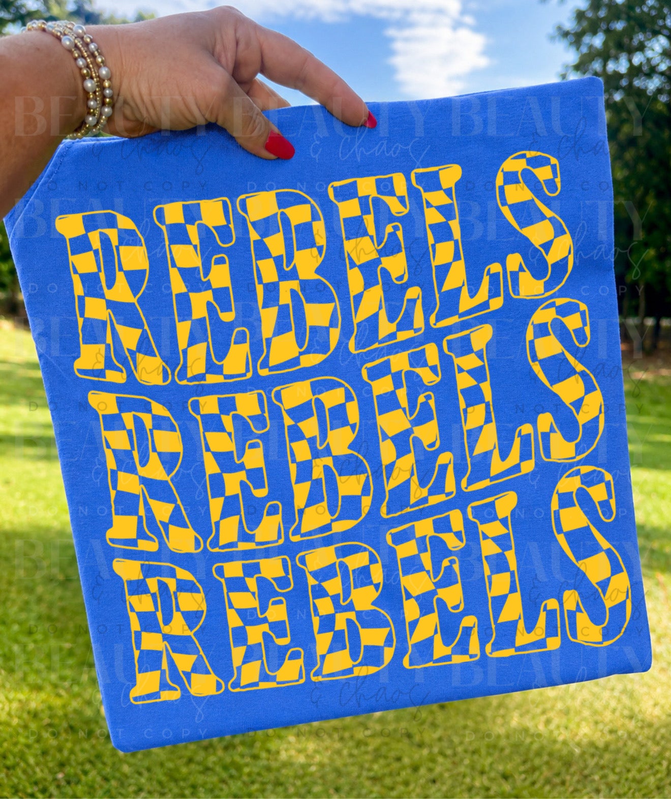 Yellow Checkered Stack Rebels