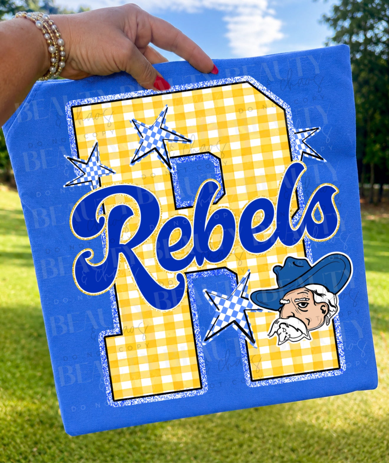 Gold Gingham Rebel Man
