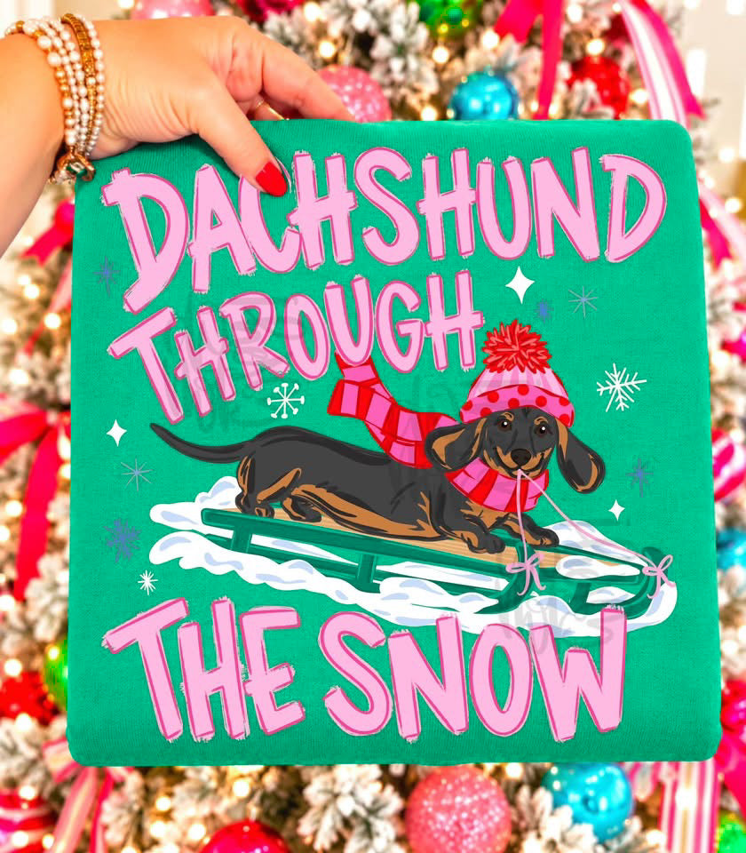 Dachshund Through The Snow Black