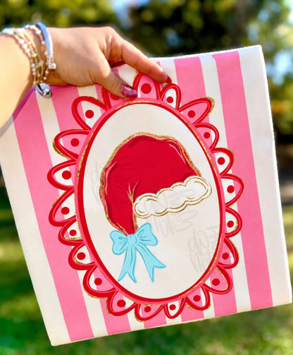 Santa Hat Oval Coquette
