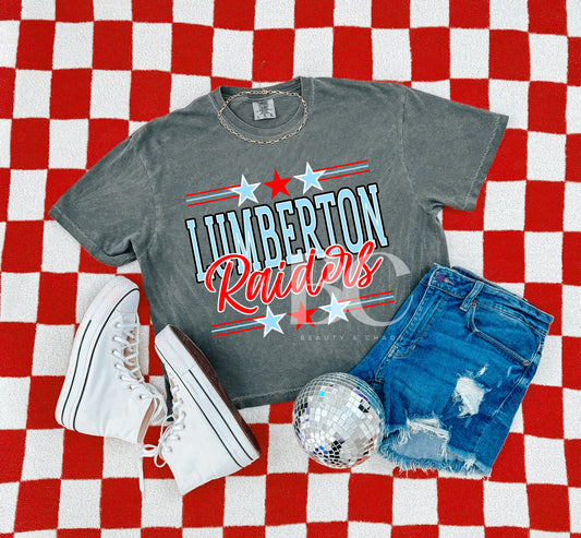 Lumberton Raiders Stars Tee