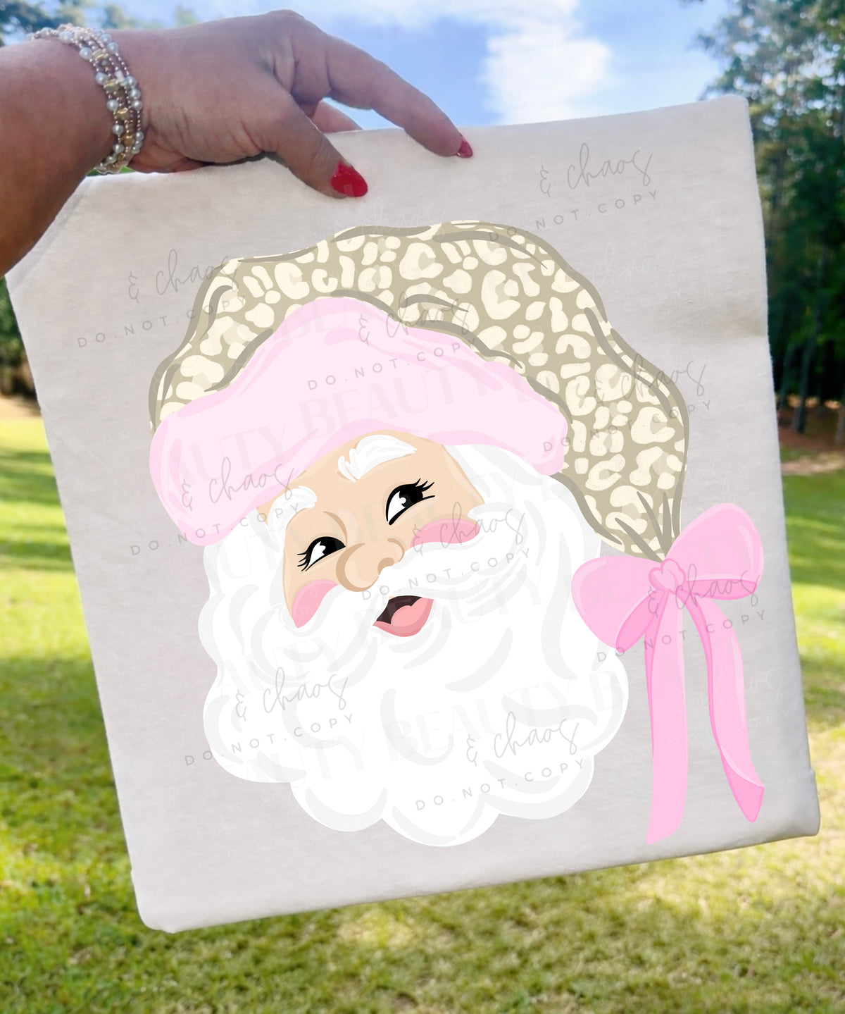 Leopard Hat Santa