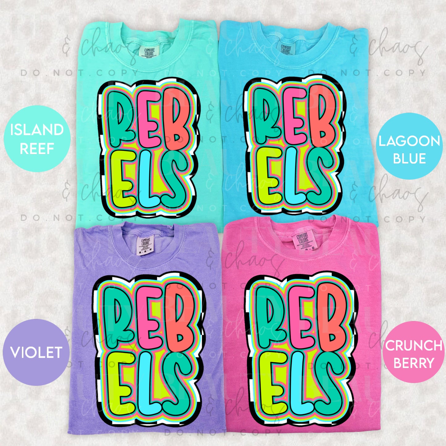 Colorful Stacked Rebels