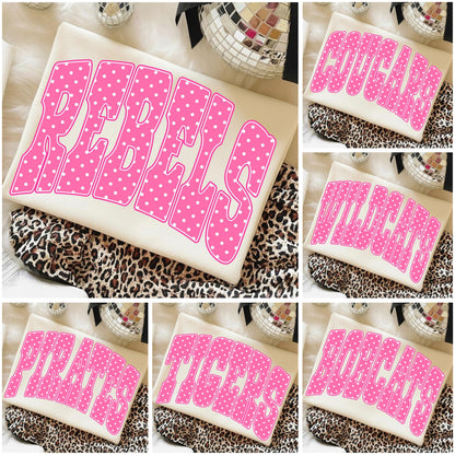 Pink Polka Dot Rebels (Any Mascot!)