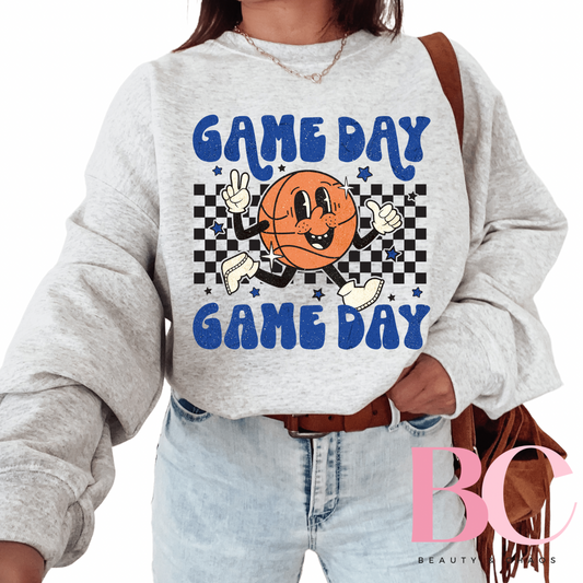 Checkered Blue Game Day Tee/Sweatshirt